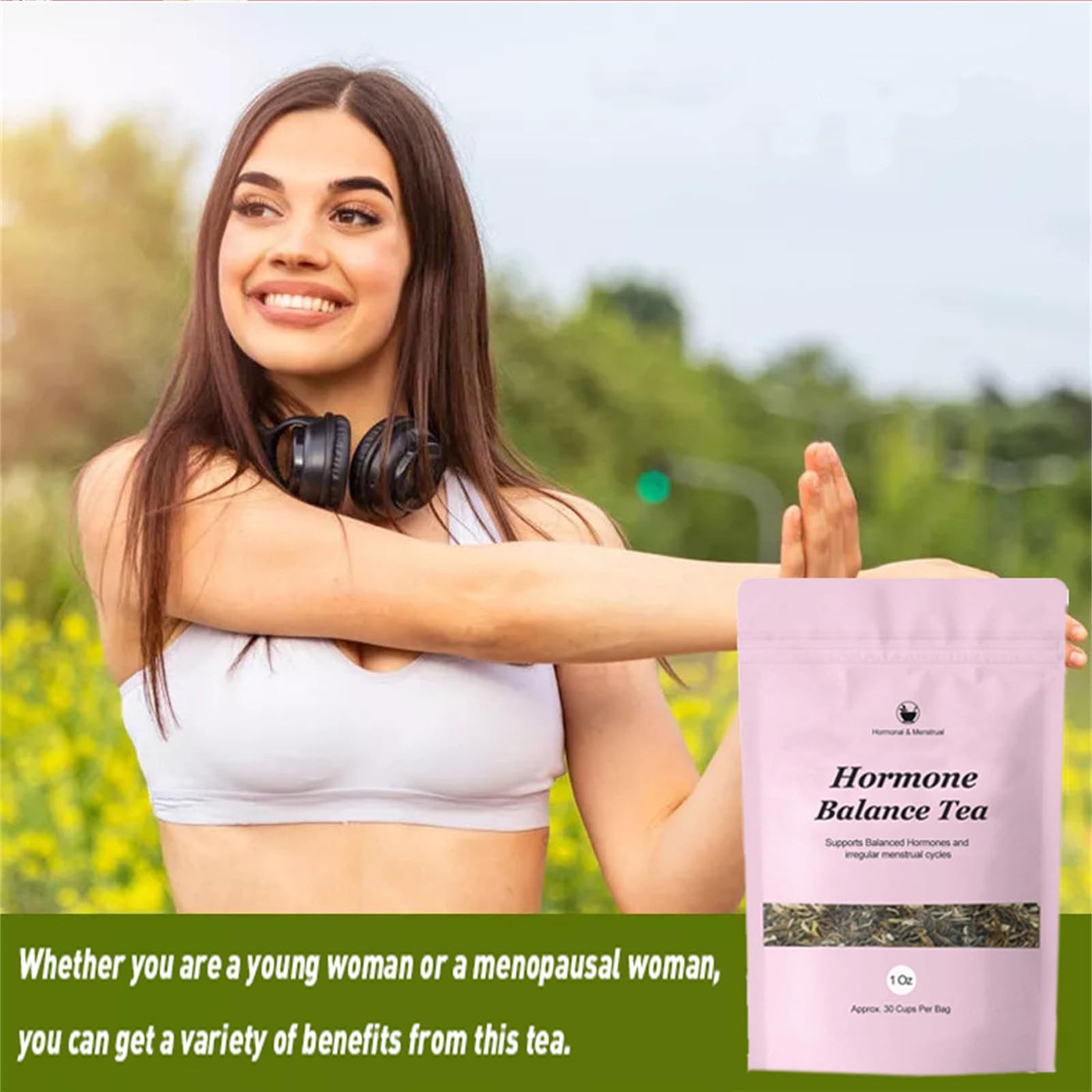 Hormone Balance Tea | 1 Oz Loose Leaf | Approx 30 Cups | Natural Hormonal and Menstrual Support | Irregular Cycle Relief | Estrogen Balance | PMS and Menopause Herbal Tea
