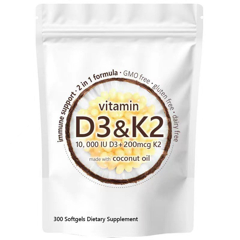 Vitamin D3 K2 10000 IU + 200mcg Supplement | Extra Strength with Coconut Oil | K2 as MK-7 | 180 Softgels | Immune Support | GMO-Free | Gluten-Free | Lab Tested - Organic Wellness Hub