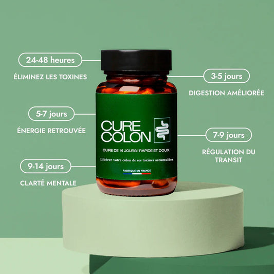 Cure Colon 14 Day Colon Cleanse Capsules | Fast & Gentle Detox, Made in France
