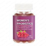 Women's Probiotic Gummies with Cranberry Extract | Feminine Health, UTI & Gut Support | Raspberry Flavor | 60 Count