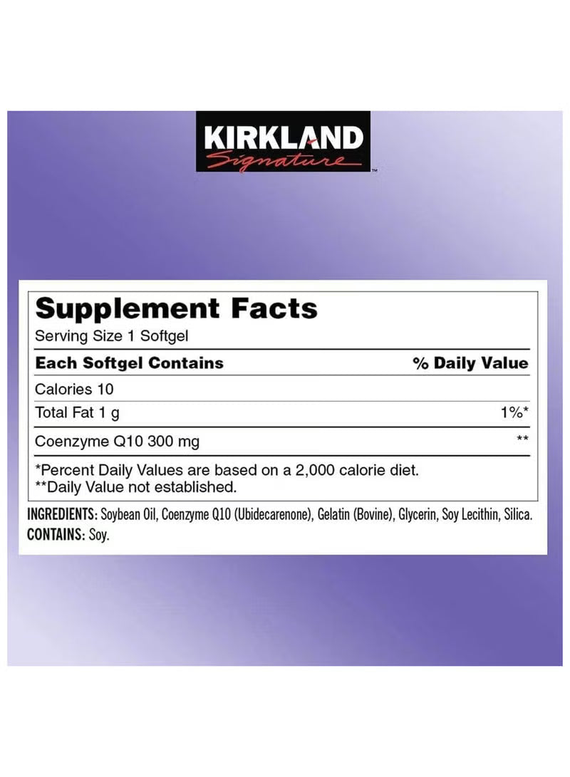 Kirkland Signature CoQ10 300mg 100 Softgels | USP Verified Heart Health & Energy Support | Organic Wellness Hub