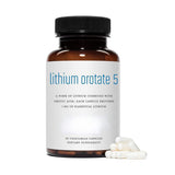 Lithium Orotate 5mg Capsules - 60 Vegetarian Capsules | Lab Tested Quality | Organic Wellness Hub