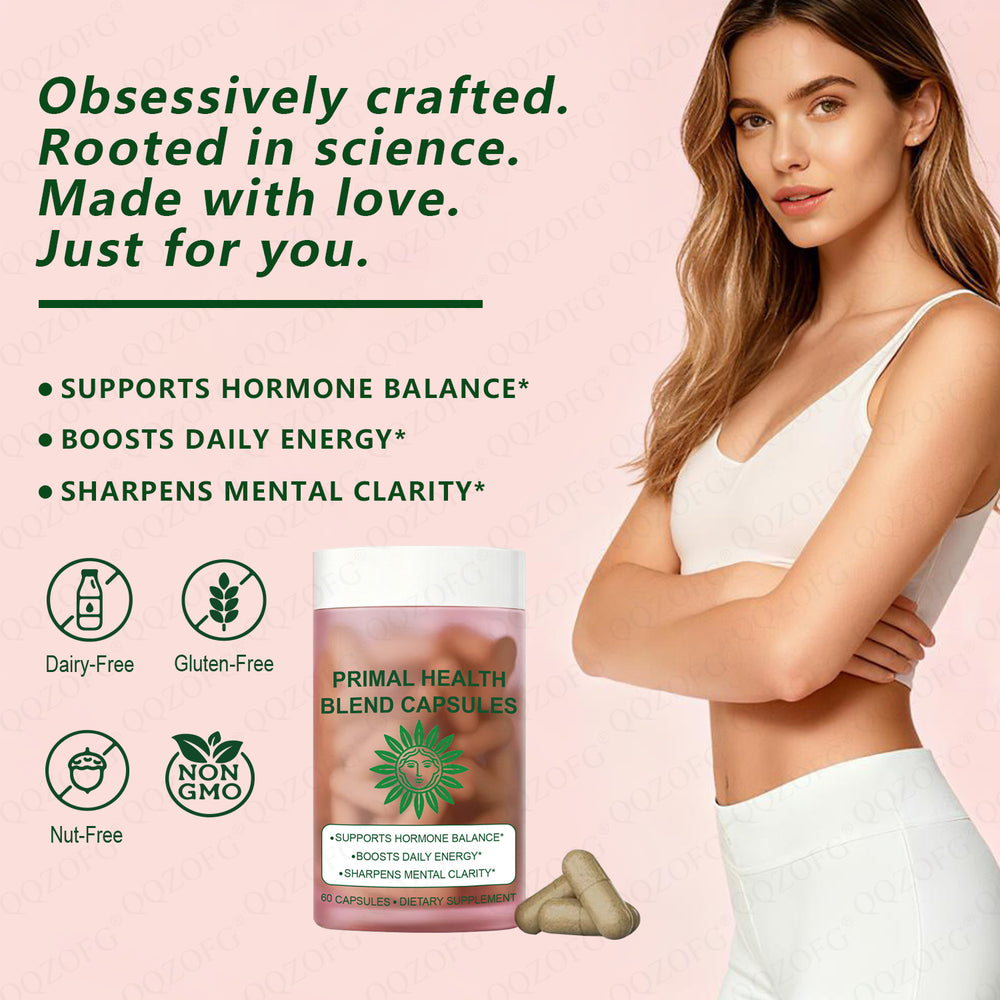 Organic Wellness Hub | Primal Health Blend Capsules 60ct - Hormone Balance, Daily Energy Boost & Mental Clarity Support, Lab Tested Dietary Supplement