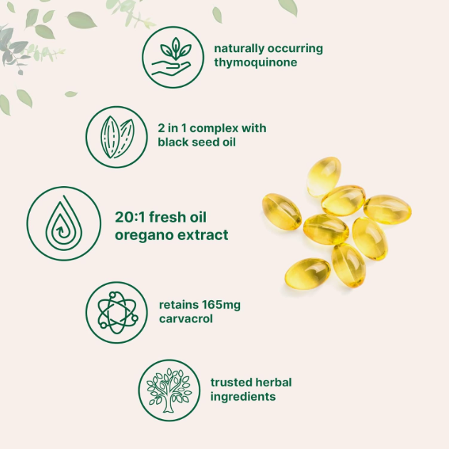 Micro Ingredients Oil of Oregano 6000mg with Black Seed Oil - 300 Softgels | Ultra High Carvacrol & Thymoquinone | GMO Free, Gluten Free | Lab Tested | Organic Wellness Hub