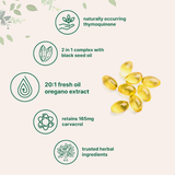 Micro Ingredients Oil of Oregano 6000mg with Black Seed Oil - 300 Softgels | Ultra High Carvacrol & Thymoquinone | GMO Free, Gluten Free | Lab Tested | Organic Wellness Hub