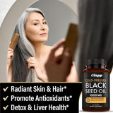 Cold-Pressed Black Seed Oil 1000mg - 60 Capsules | Digestive Function, Skin & Hair Benefits | Dietary Supplement | Lab Tested | Organic Wellness Hub