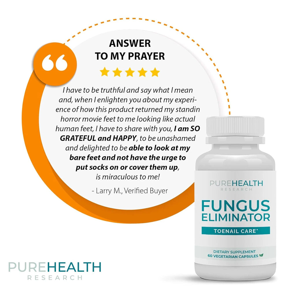PureHealth Research Fungus Eliminator Toenail Care - 60 Vegetarian Capsules | Natural Nail & Foot Wellness Support | Organic Wellness Hub